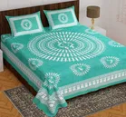 Cotton Rajasthani Jaipuri Double Bedsheet with 2 Pillow Covers 