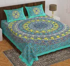 Cotton Rajasthani Jaipuri Double Bedsheet with 2 Pillow Covers 