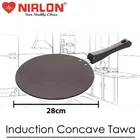 Concave Tawa with Heat-Resistant Handle 