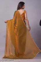 JImmy Choo Saree for Women, Gold 