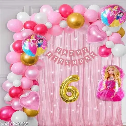 47 Pcs 6th Birthday Decoration Kit, Multicolour, Set of 1