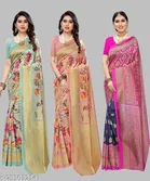 Art Silk Saree for Women, Pack of 3 