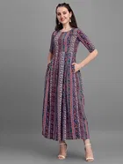 Crepe Printed Anarkali Kurti for Women 