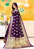 Banarasi Silk Zari Woven Saree for Women 