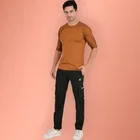 Lycra Nylon Logo Printed Track Pant for Men 