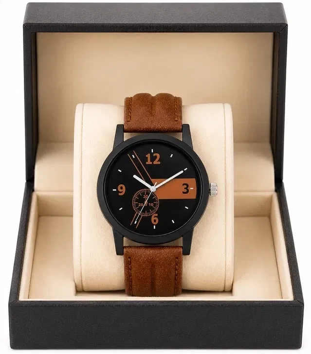 Analog watch for men (Brown ,Pack of 1)
