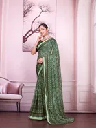 Georgette Printed Saree for Women 