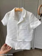 Cotton Spandex Shirt and Short Set for Boys 
