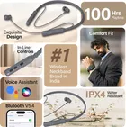 Aroma NB124 Avenger Upto 100 Hours Playtime*,ENC, Voice Changer Fast Charging Neckband Bluetooth  