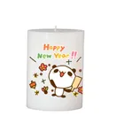 Floish Decor Premium Printed Happy New Year Pillar Candle