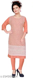 Cotton Blend Printed Kurti for Women 