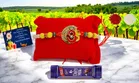 Combo of Metal Rakhi, Greeting Card, Roli  & Chocolate 