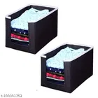 RAJ BAG Garment Cover / Cloth Cover / Shirt Stacker / Shirt Organizer for Men Travel / Wardrobe Organizer for Storage Clothes / Cloth Organizer for Wardrobe / Storage Box For Clothes (Pack of 2, Black)