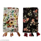 Poly Chiffon Scarves for Women, Multicolor, Pack of 2