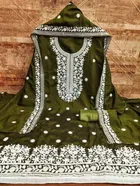 Vichitra Silk Unstitched Dress Material for Women 