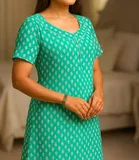 100% Cotton Printed Nightdress for Women 