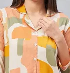 Women's Casual wear Top & Bottom set; Beige; Style-3; XL