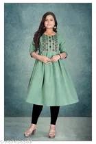 Solid Cotton Kurti for Women 