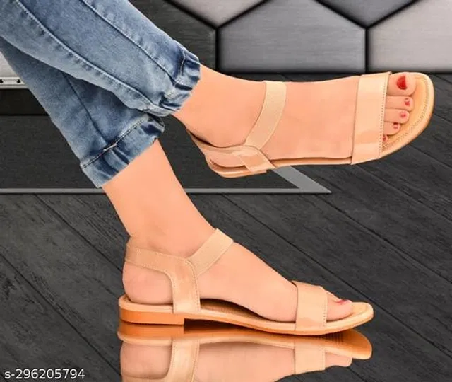 Flats for Women (Tan, 8)