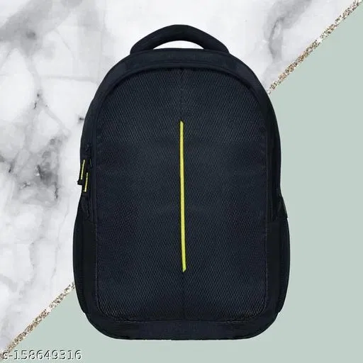 Polyester Backpack for Men & Women, Black