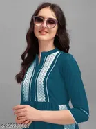 Naira Cut Rayon Embellished Kurti for Women 