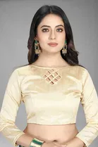 Trendy Vichitra Silk Saree with Blouse Piece For Women 