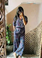 Rayon Top & Bottom Set for Women 