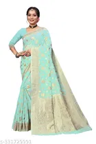 Chanderi Cotton Zari Woven Saree for Women 