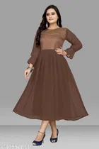 Cotton Solid Anarkali Kurti for Women 