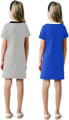 Graphic Print Shift Dress for Girls, Pack of 2 