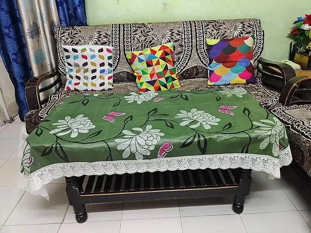 PVC Printed 4 Seaters Table Cover (Multicolor, 40x60 inches)