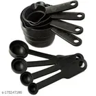 Plastic Measuring Cups (Black, Set of 8)