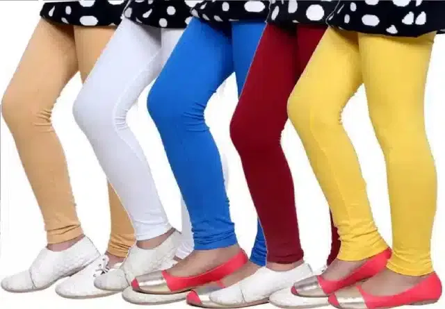 Solid Leggings Combo for Girls (Pack of 5) (Multicolor, 2-3 Years)