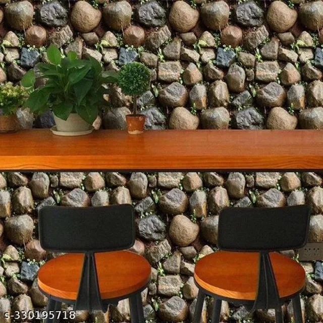 Bliss Vinyl Wallpaper for Home (Multicolor, 45x250 cm)