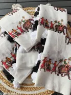 Cotton Lien Printed Saree for Women, White 