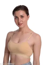 Nylon Bra for Women, Black & Brown, Pack of 2 