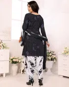 Crepe Floral Punjabi Suit for Women 