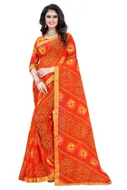 कानूड़ा फैंसी विमेंस जॉर्जेट फ्लावर प्रिंटेड साड़ी 