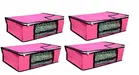 Storage Bags for Clothes (Pink, Pack of 4)