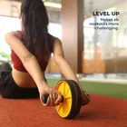 AJRO DEAL NORMAL AB WHEEL ROLLER-YELLOW For Exercise Fitness Equipment workout equipments Ab Exerciser 