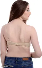 Cotton Blend Solid Padded Bra for Women 