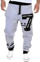 Fleece Printed Trcak Paint For Men, Grey 