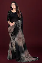 Georgette Printed Saree for Women 