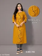 Floral Embroidered Cotton Blend Kurti for Women 