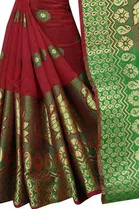 Trendy Banarasi Saree with Blouse Piece For Women 