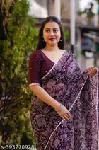 Georgette Printed Saree for Women 