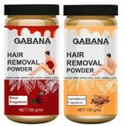 Gabana Rose with Sandalwood Fragrance Instant Painless Hair Removal Powder (150 g, Pack of 2)