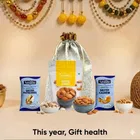 Gourmia Roasted Almonds 100 g , Navguni Roasted & Salted Pistachios 25 g , Navguni Roasted Salted Cashew 35 g , Designer Potli