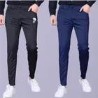 Lycra Solid Trouser for Men (Pack of 2) (Multicolor, 28)