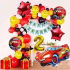 Mc Queen Car Theme 2nd Birthday Balloon Decoration Kit For Kids, Multicolor, Pack Of 42